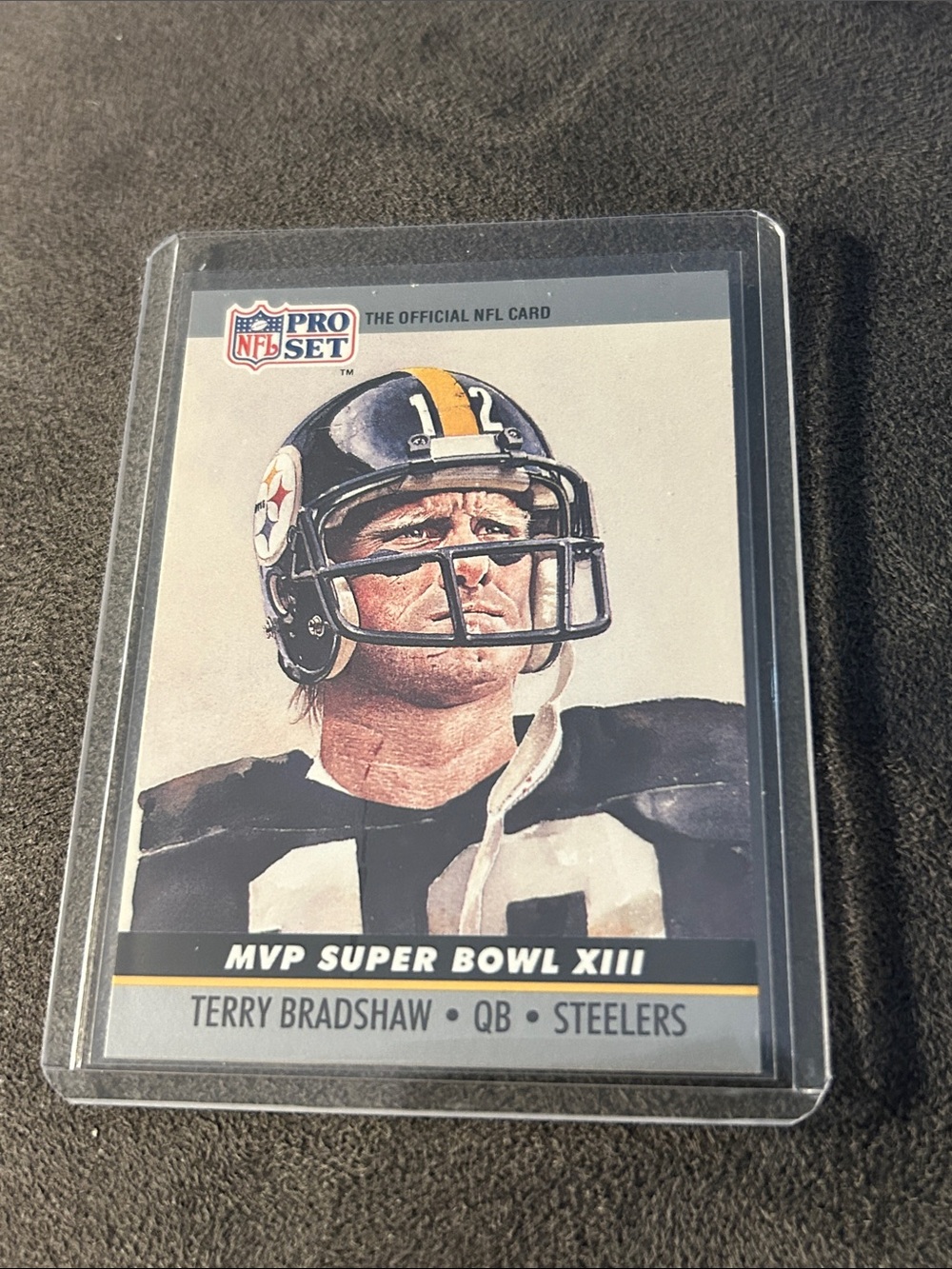 NFL Pro Set Terry Bradshaw Pittsburg Steelers Super Bowl Trading Card